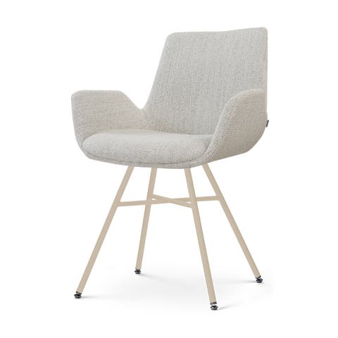 Noa-Eef eetkamerstoel beige gemêleerd - beige onderstel