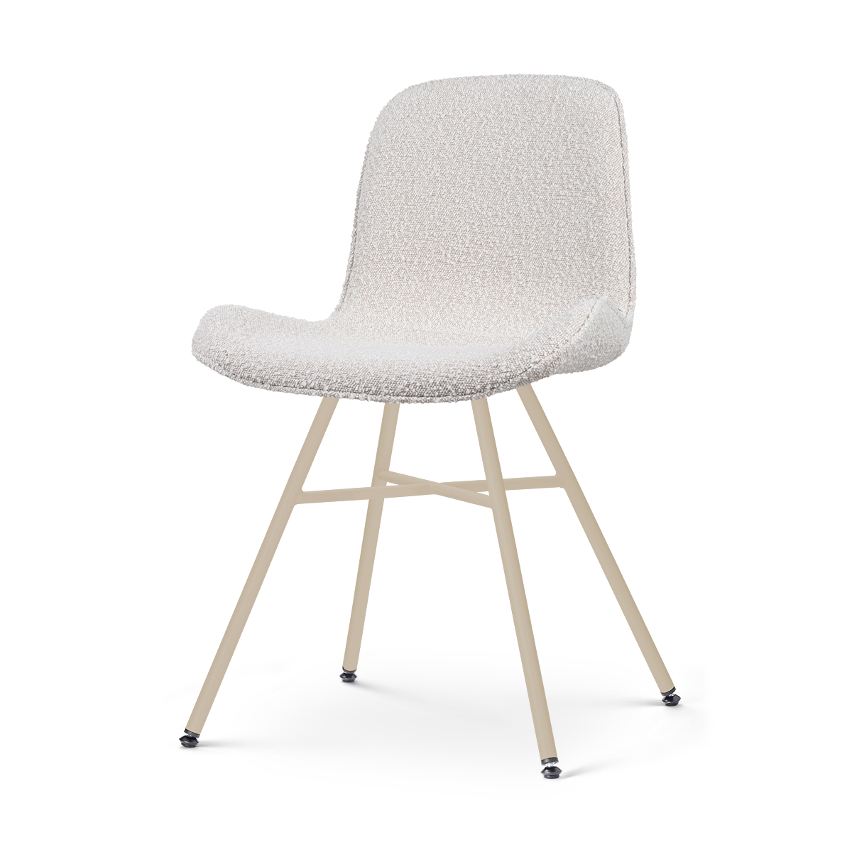 Noa-Fé eetkamerstoel bouclé beige - beige onderstel