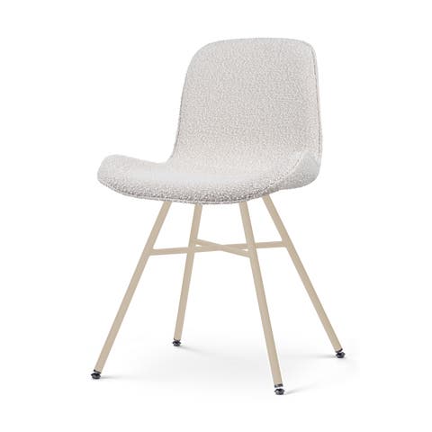 Noa-Fé eetkamerstoel bouclé beige - beige onderstel