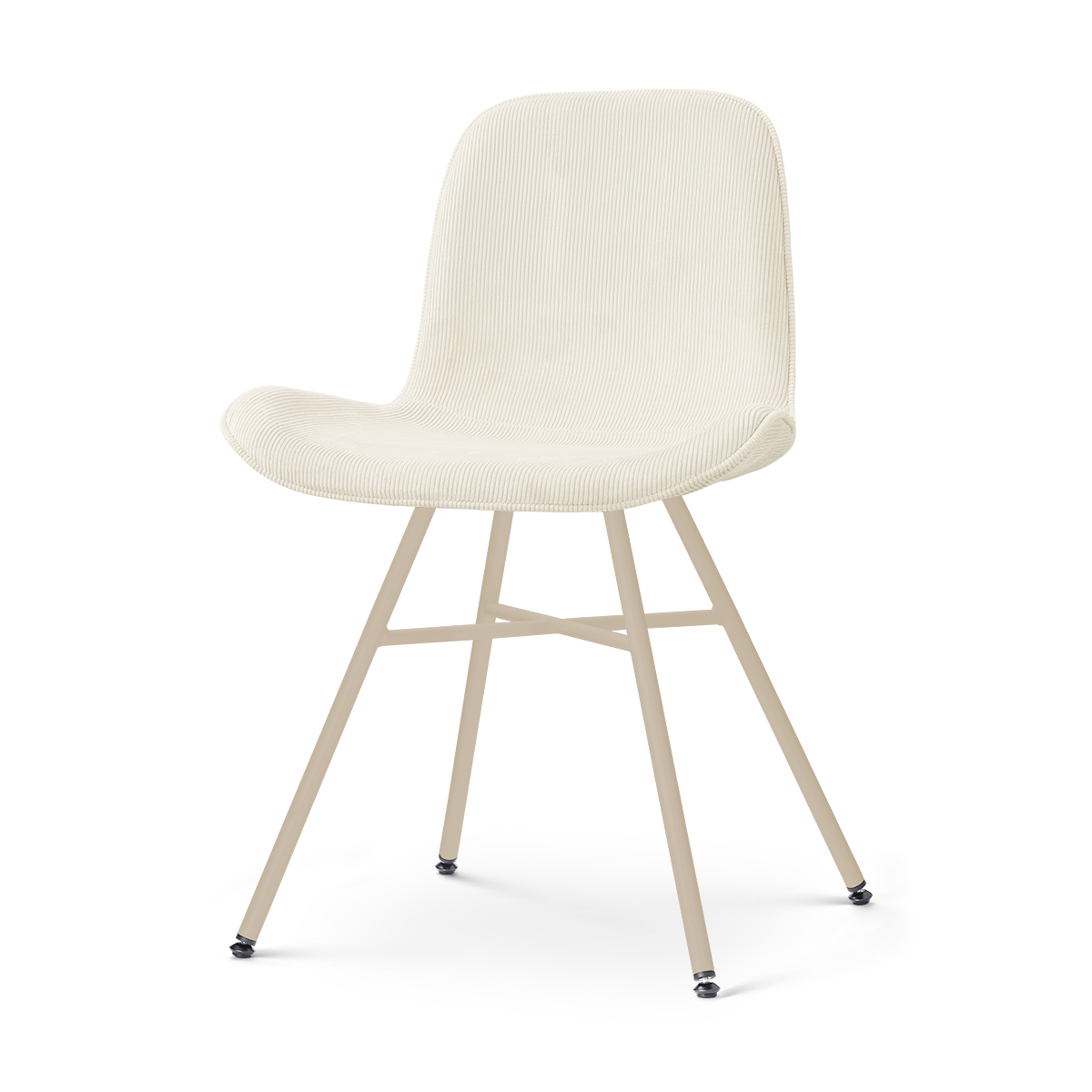 Noa-Fé eetkamerstoel rib beige - beige onderstel