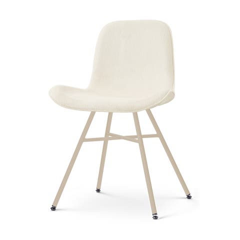 Noa-Fé eetkamerstoel rib beige - beige onderstel