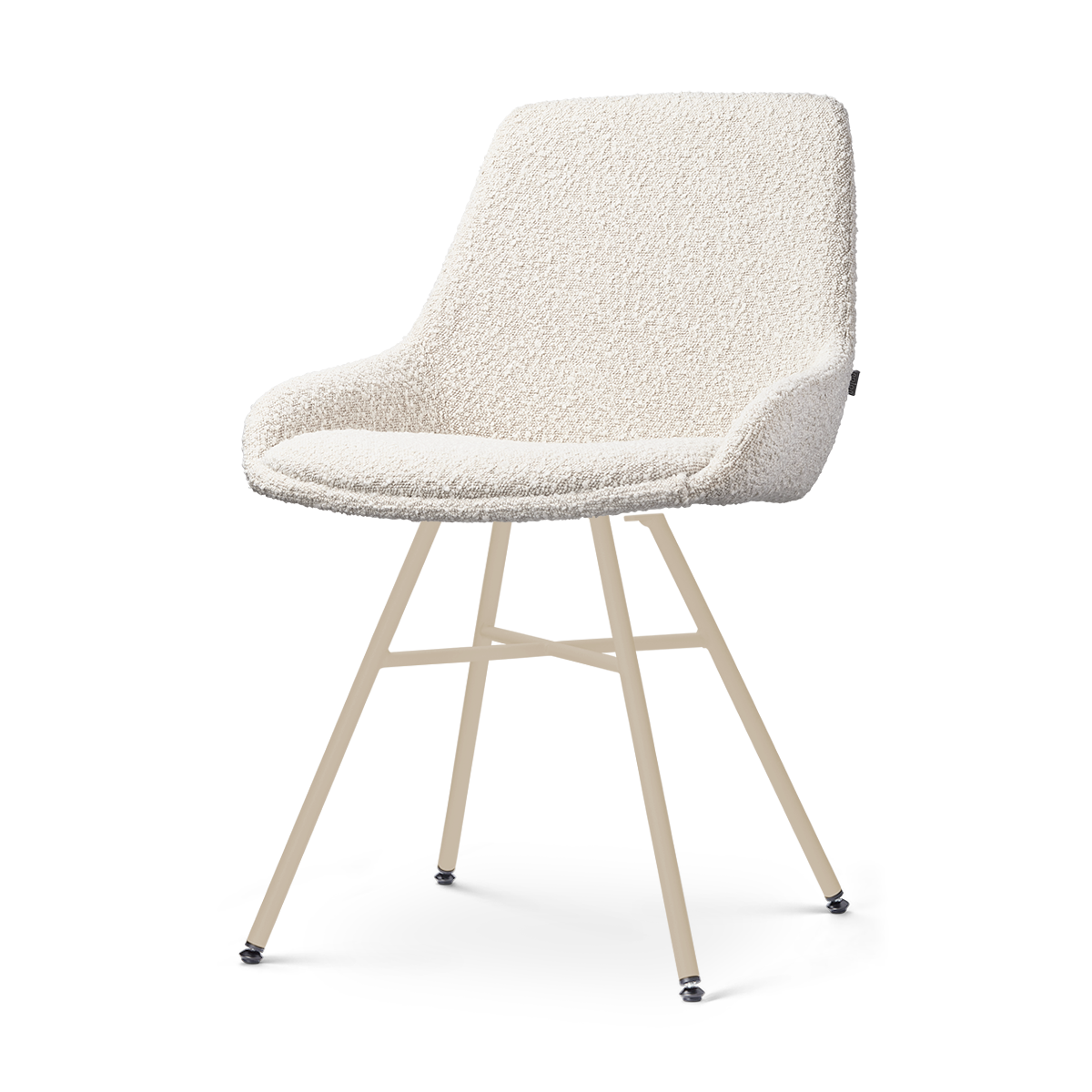 Noa-Isa eetkamerstoel bouclé beige - beige onderstel
