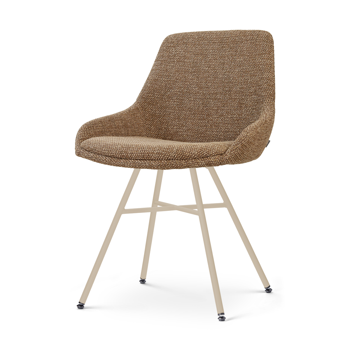 Noa-Isa eetkamerstoel bruin blend - beige onderstel