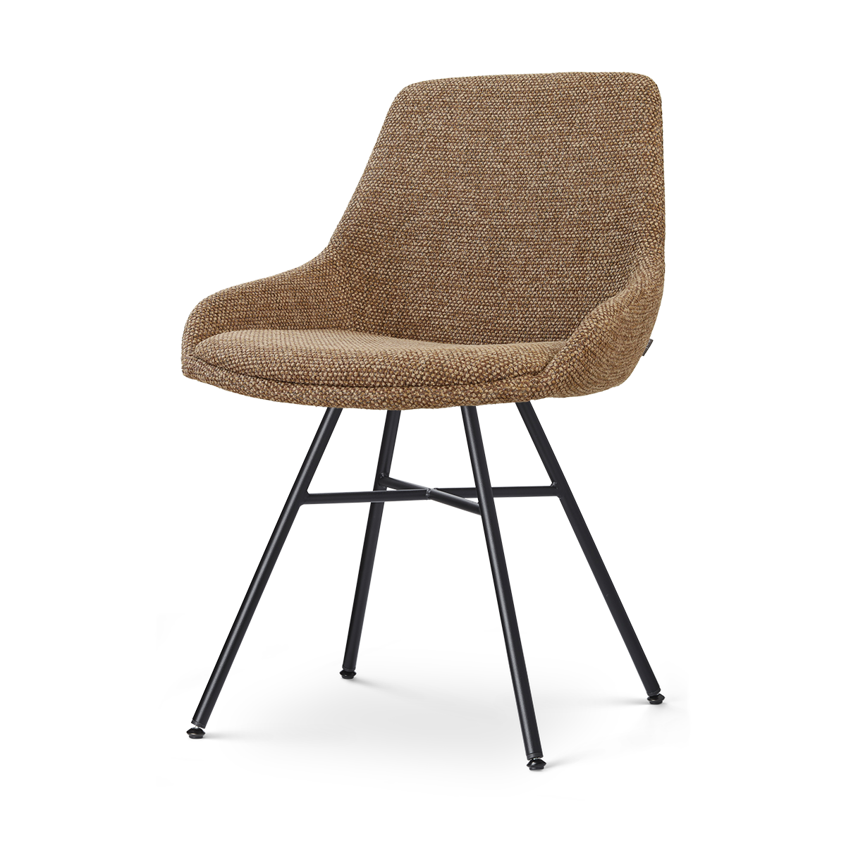 Noa-Isa eetkamerstoel bruin blend - zwart onderstel