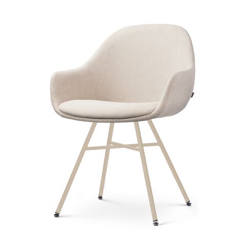 Noa-Mae eetkamerstoel beige - beige onderstel