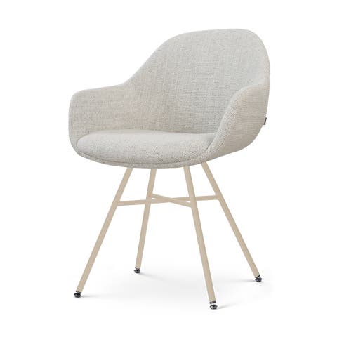 Noa-Mae eetkamerstoel beige gemêleerd - beige onderstel