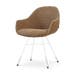 Noa-Mae eetkamerstoel bruin blend - wit onderstel