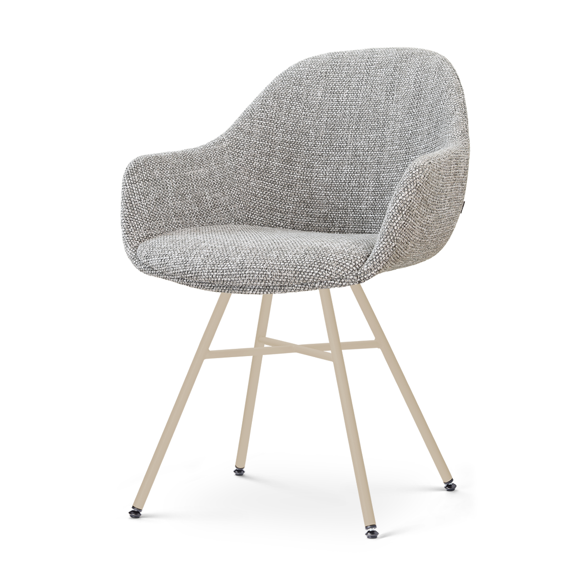 Noa-Mae eetkamerstoel grijs blend - beige onderstel