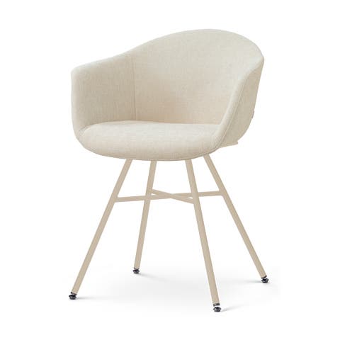 Noa-Otis eetkamerstoel cottonbeige - beige onderstel