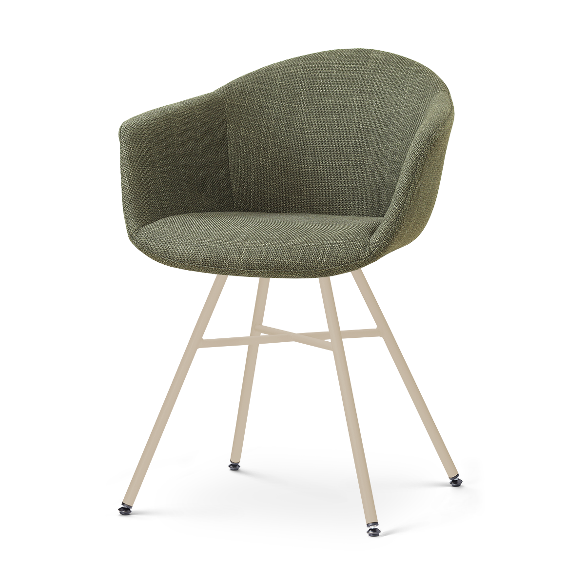 Noa-Otis eetkamerstoel forestgroen - beige onderstel