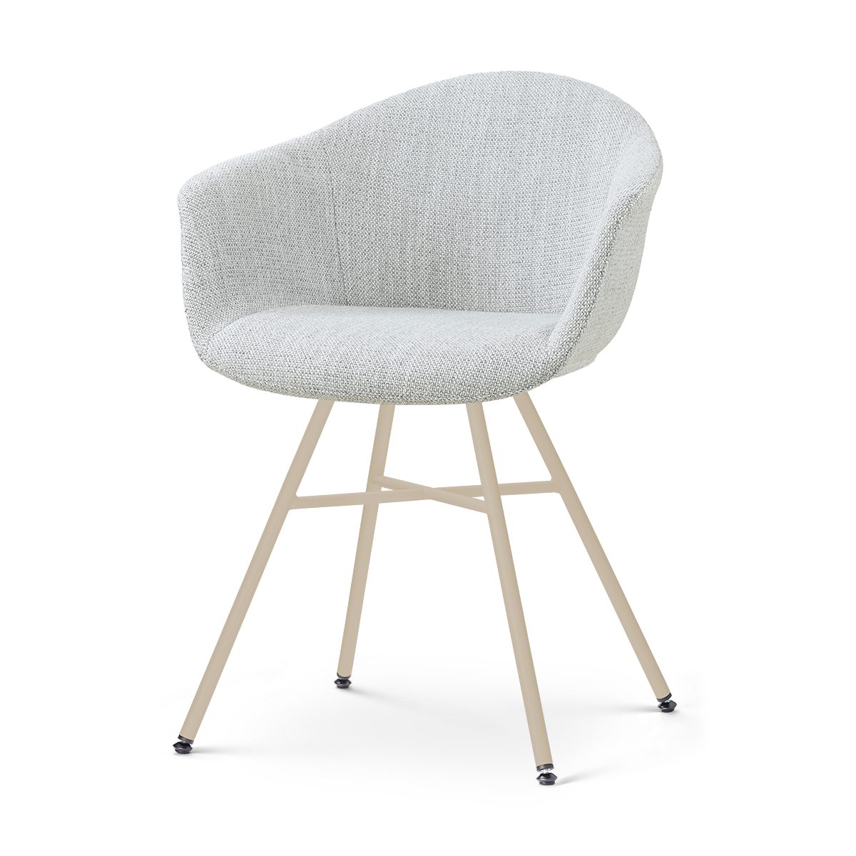 Noa-Otis eetkamerstoel grijs melange - beige onderstel