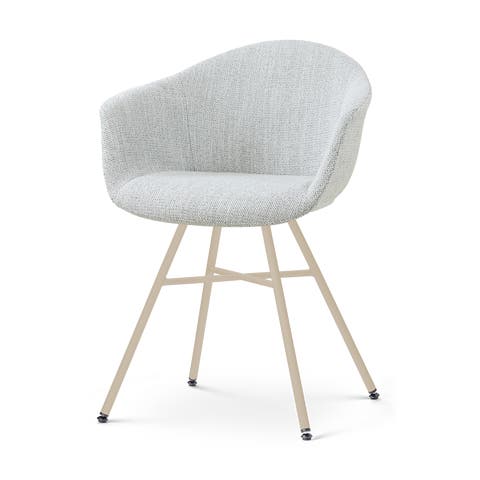 Noa-Otis eetkamerstoel grijs melange - beige onderstel