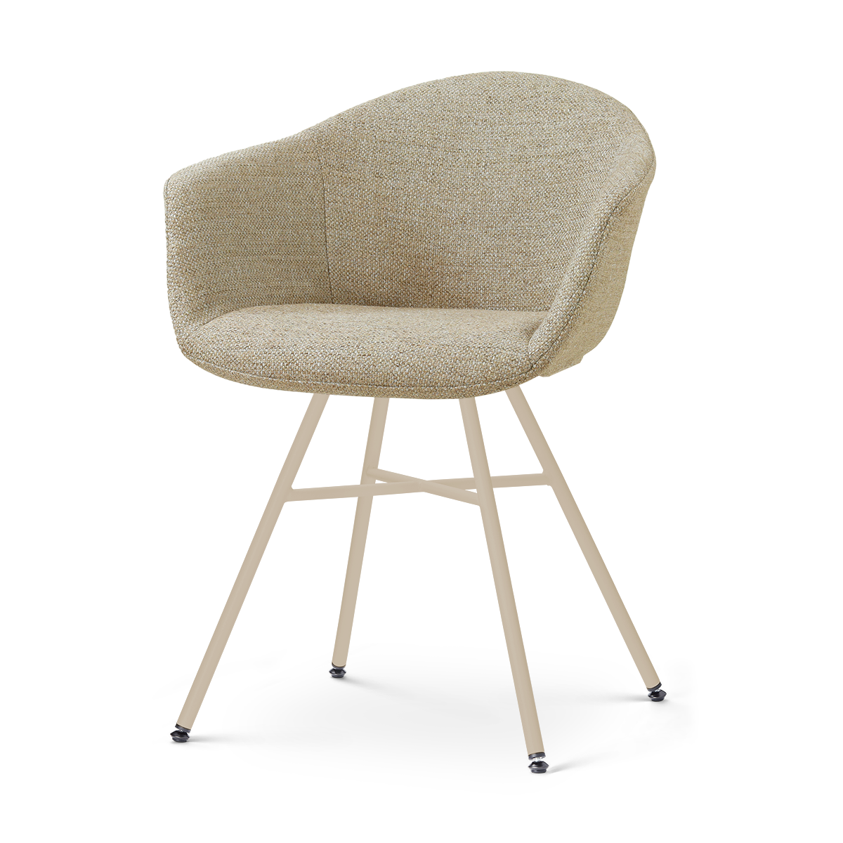 Noa-Otis eetkamerstoel taupe melange - beige onderstel