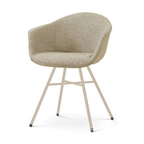Noa-Otis eetkamerstoel taupe melange - beige onderstel