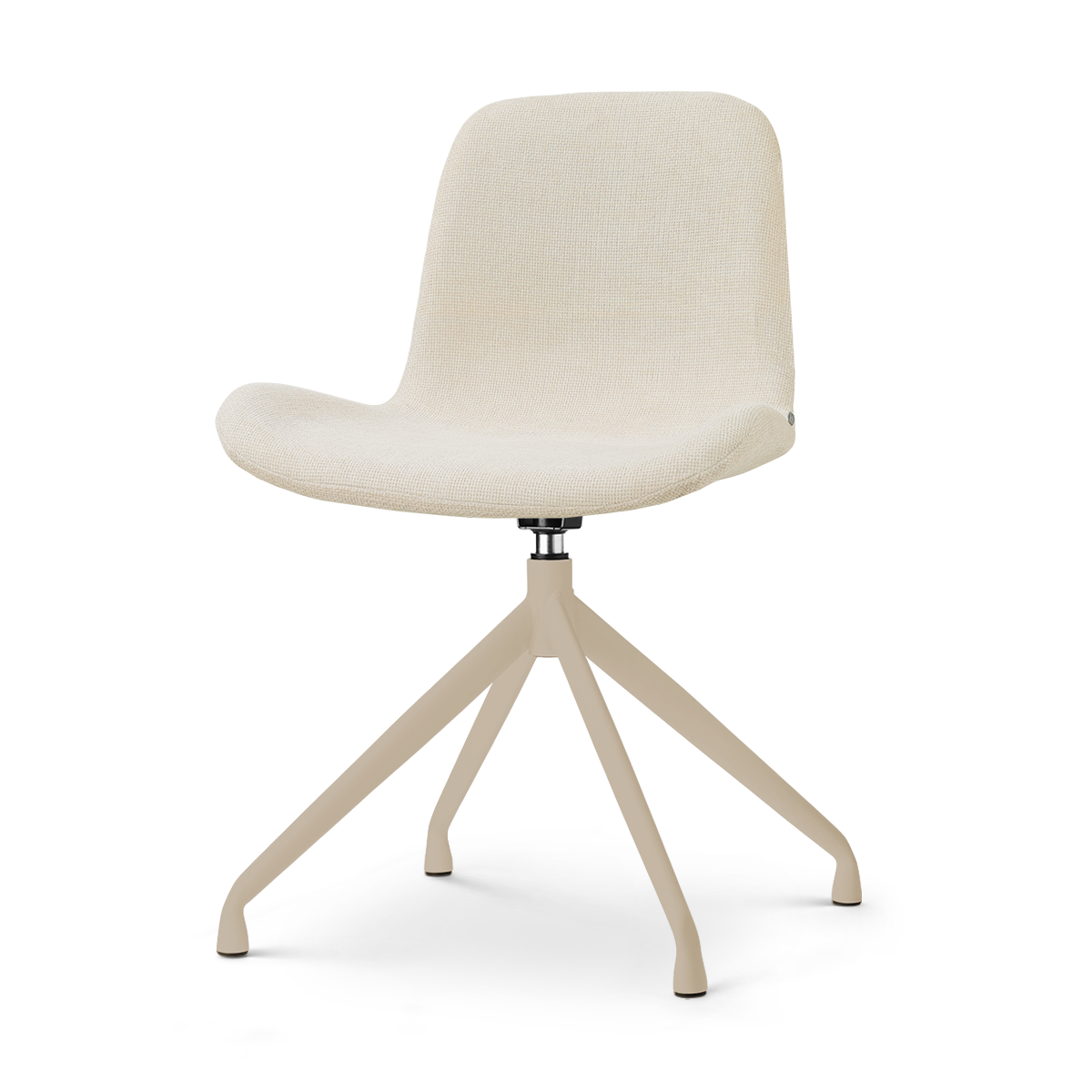 Nola-Fé draaibare eetkamerstoel cottonbeige - beige onderstel