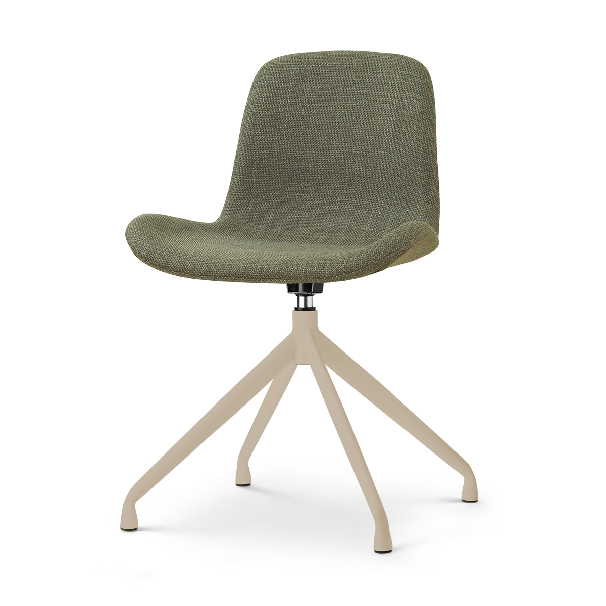 Nola-Fé draaibare eetkamerstoel forestgroen - beige onderstel