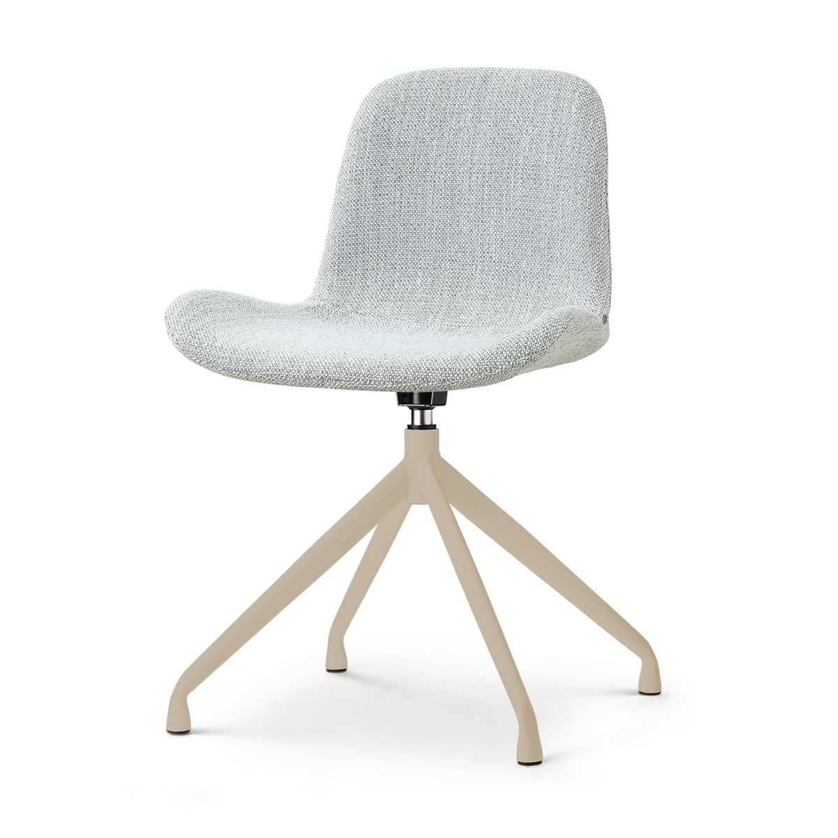 Nola-Fé draaibare eetkamerstoel grijs melange - beige onderstel