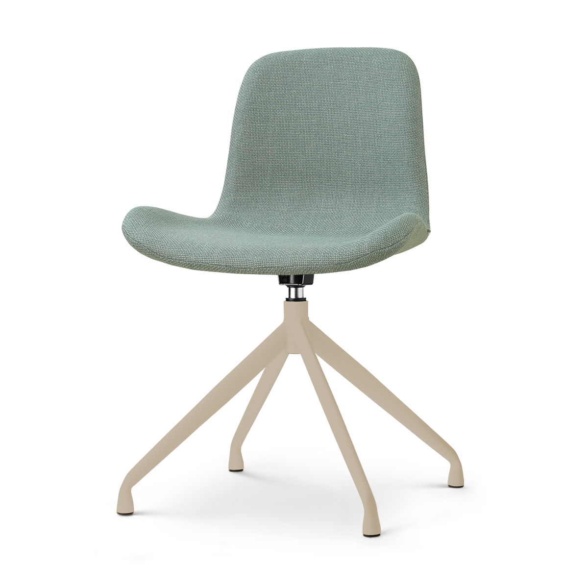 Nola-Fé draaibare eetkamerstoel saliegroen - beige onderstel