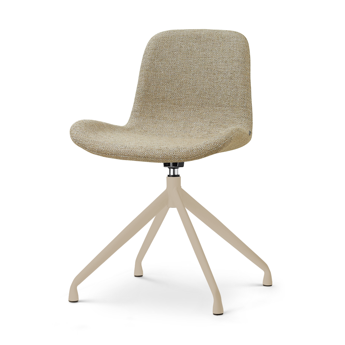 Nola-Fé draaibare eetkamerstoel taupe melange - beige onderstel