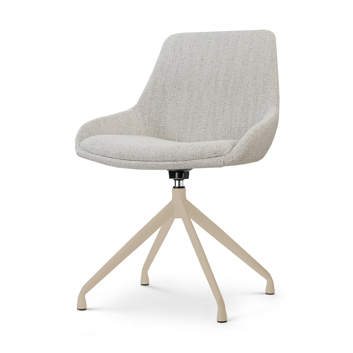 Nola-Isa draaibare eetkamerstoel beige gemêleerd - beige onderstel