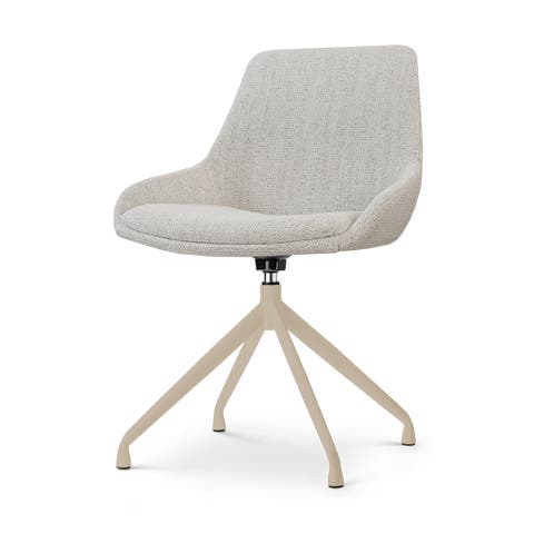 Nola-Isa draaibare eetkamerstoel beige gemêleerd - beige onderstel