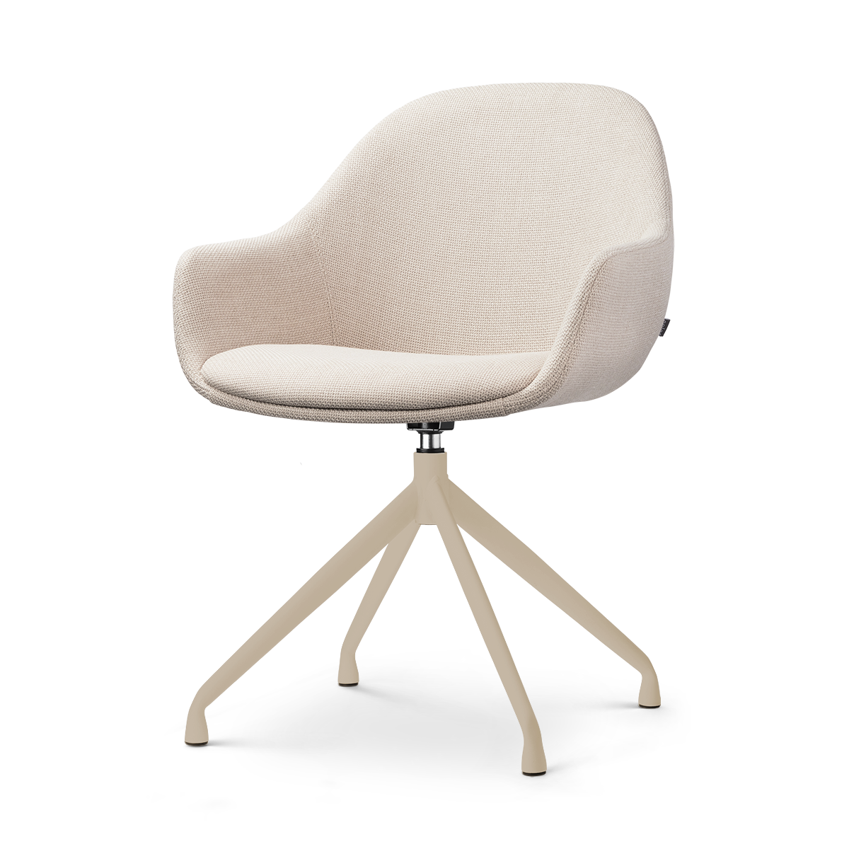 Nola-Mae draaibare eetkamerstoel beige - beige onderstel