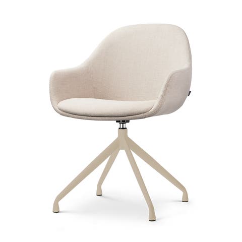 Nola-Mae draaibare eetkamerstoel beige - beige onderstel