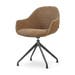 Nola-Mae draaibare eetkamerstoel bruin blend - zwart onderstel