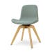 Noor-Fé draaibare eetkamerstoel saliegroen - houten onderstel