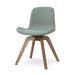Noor-Fé draaibare eetkamerstoel saliegroen - walnoot houten onderstel