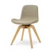 Noor-Fé draaibare eetkamerstoel taupe melange - houten onderstel