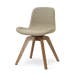 Noor-Fé draaibare eetkamerstoel taupe melange - walnoot houten onderstel