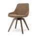 Noor-Isa draaibare eetkamerstoel bruin blend - walnoot houten onderstel