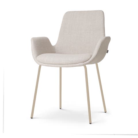 Nora-Eef eetkamerstoel beige - beige onderstel