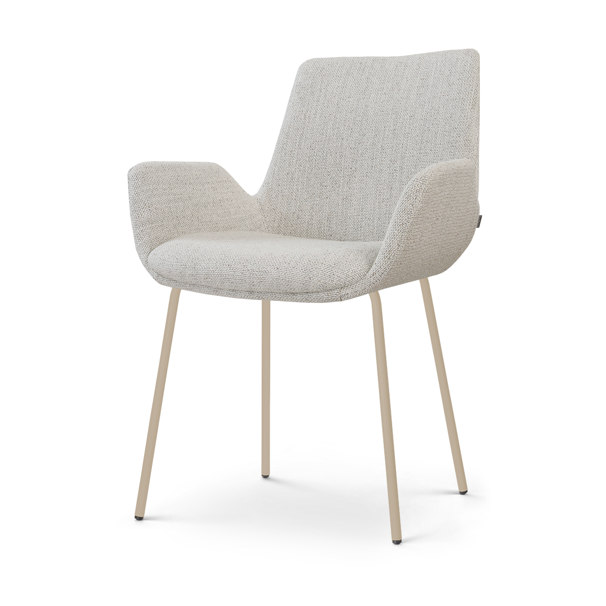 Nora-Eef eetkamerstoel beige gemêleerd - beige onderstel