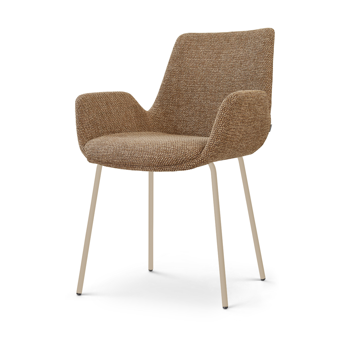 Nora-Eef eetkamerstoel bruin blend - beige onderstel