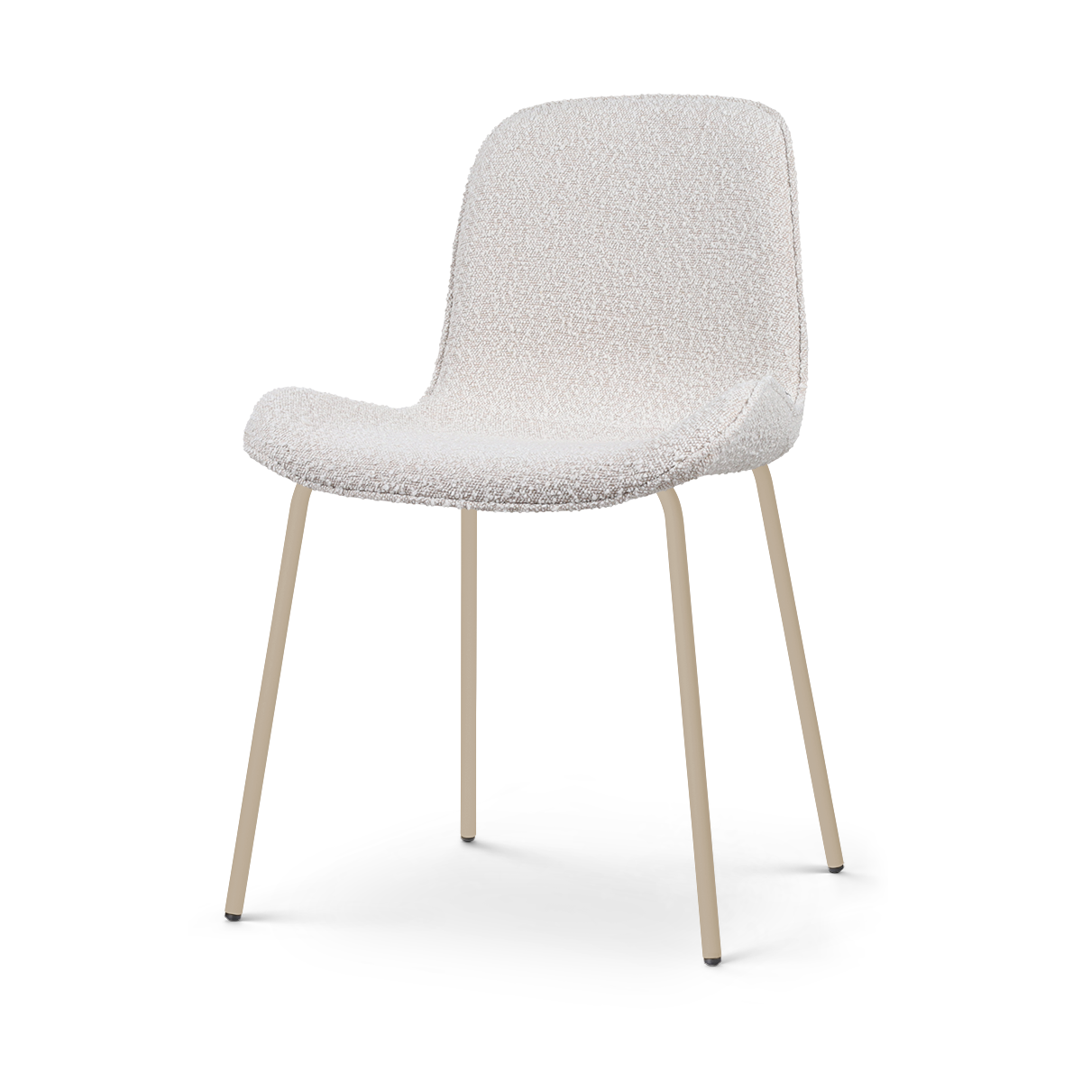 Nora-Fé eetkamerstoel bouclé beige - beige onderstel