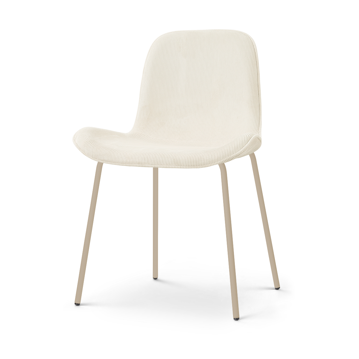 Nora-Fé eetkamerstoel rib beige - beige onderstel