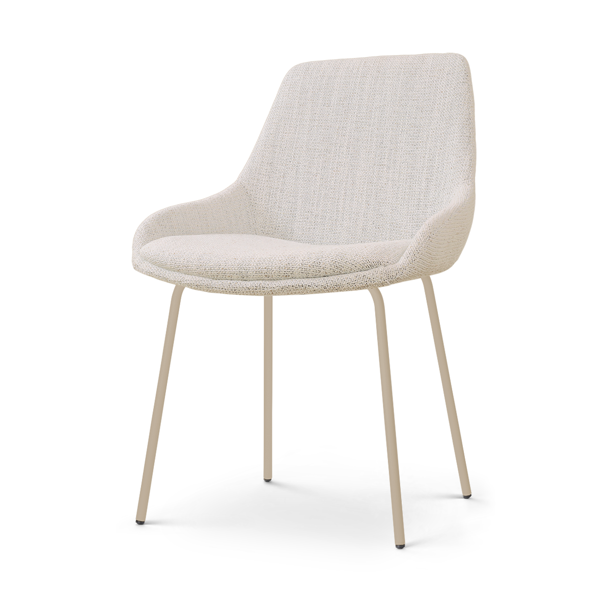 Nora-Isa eetkamerstoel beige gemêleerd - beige onderstel