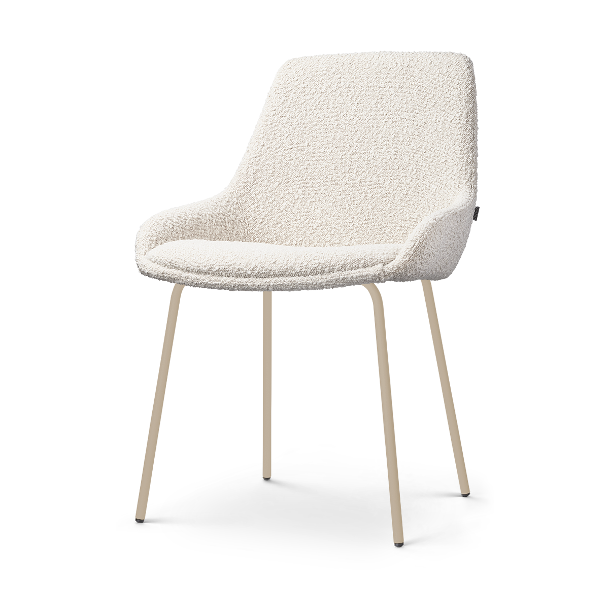 Nora-Isa eetkamerstoel bouclé beige - beige onderstel