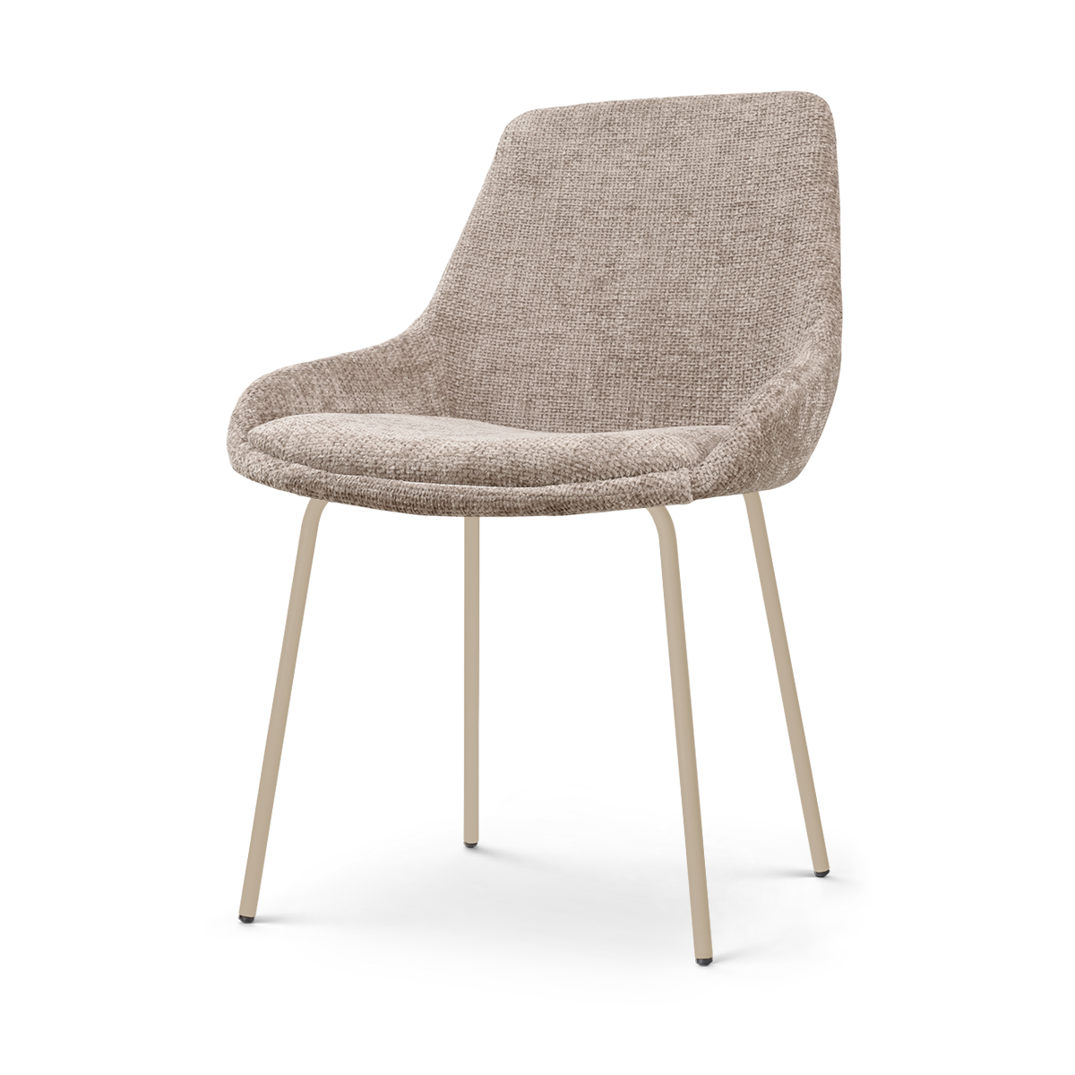 Nora-Isa eetkamerstoel bruin - beige onderstel