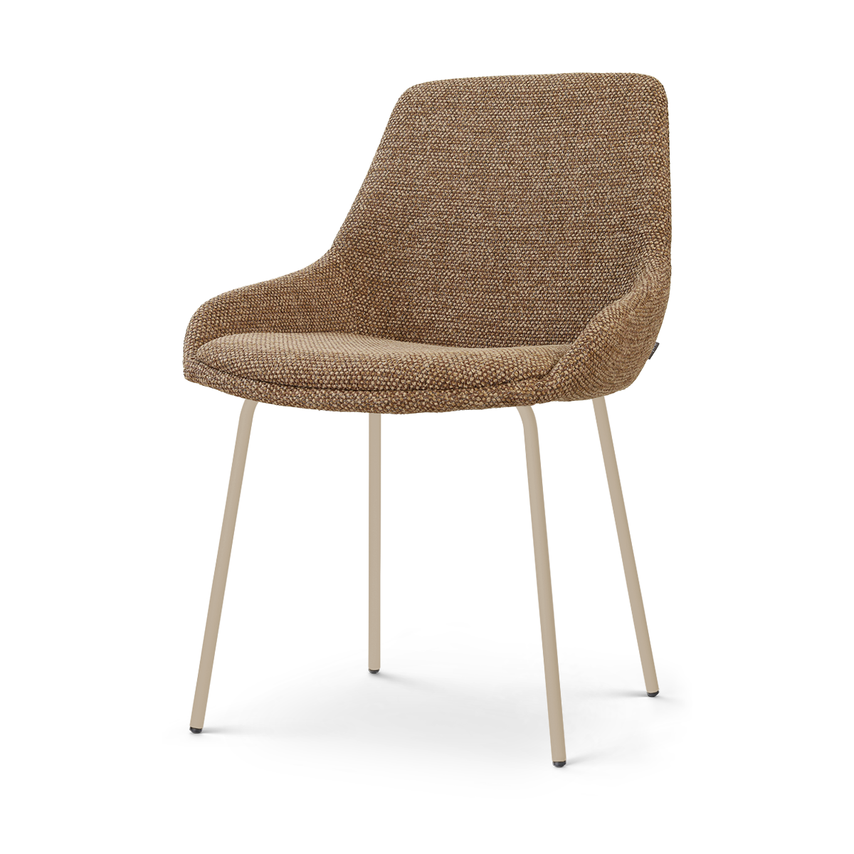 Nora-Isa eetkamerstoel bruin blend - beige onderstel