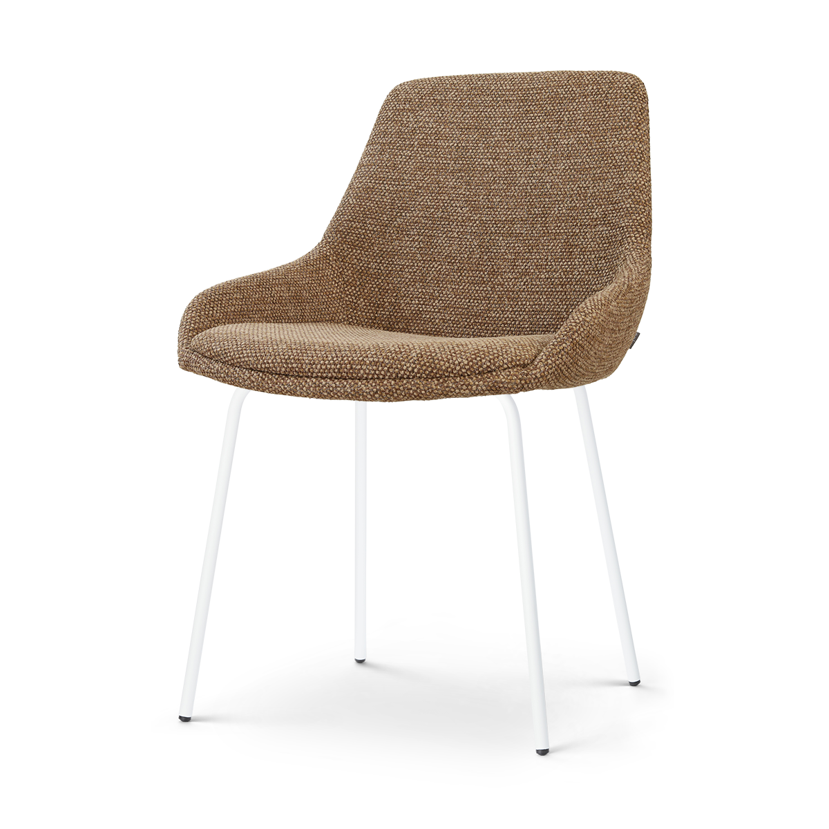 Nora-Isa eetkamerstoel bruin blend - wit onderstel