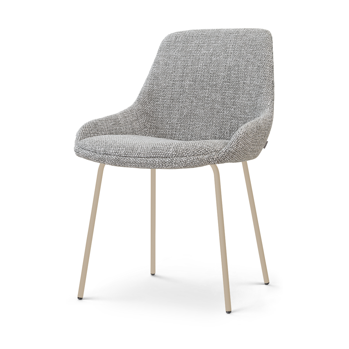 Nora-Isa eetkamerstoel grijs blend - beige onderstel