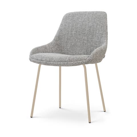 Nora-Isa eetkamerstoel grijs blend - beige onderstel