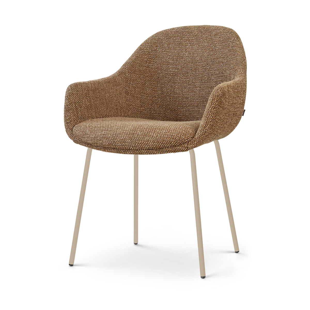 Nora-Mae eetkamerstoel bruin blend - beige onderstel