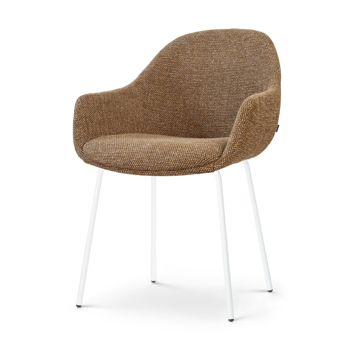 Nora-Mae eetkamerstoel bruin blend - wit onderstel
