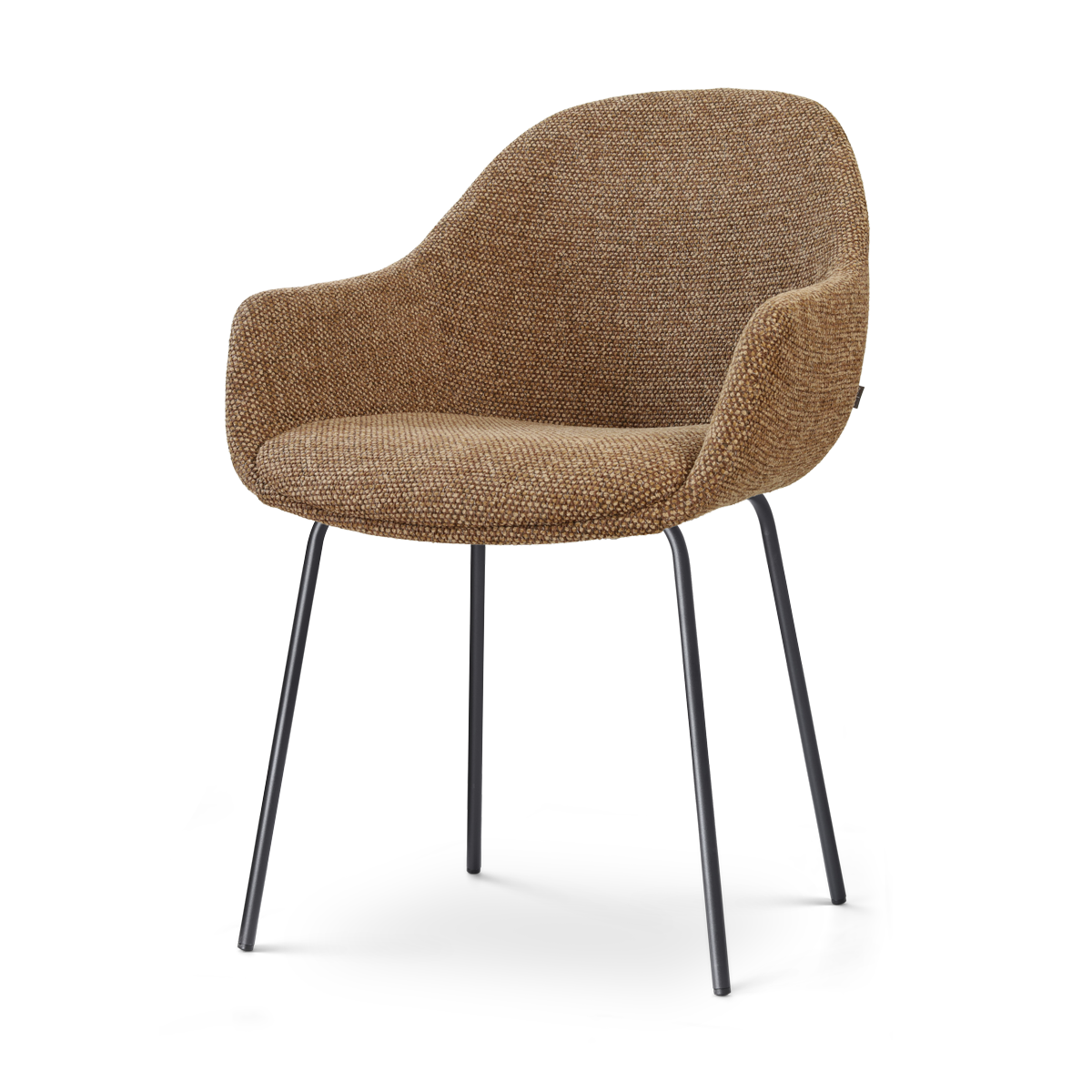 Nora-Mae eetkamerstoel bruin blend - zwart onderstel