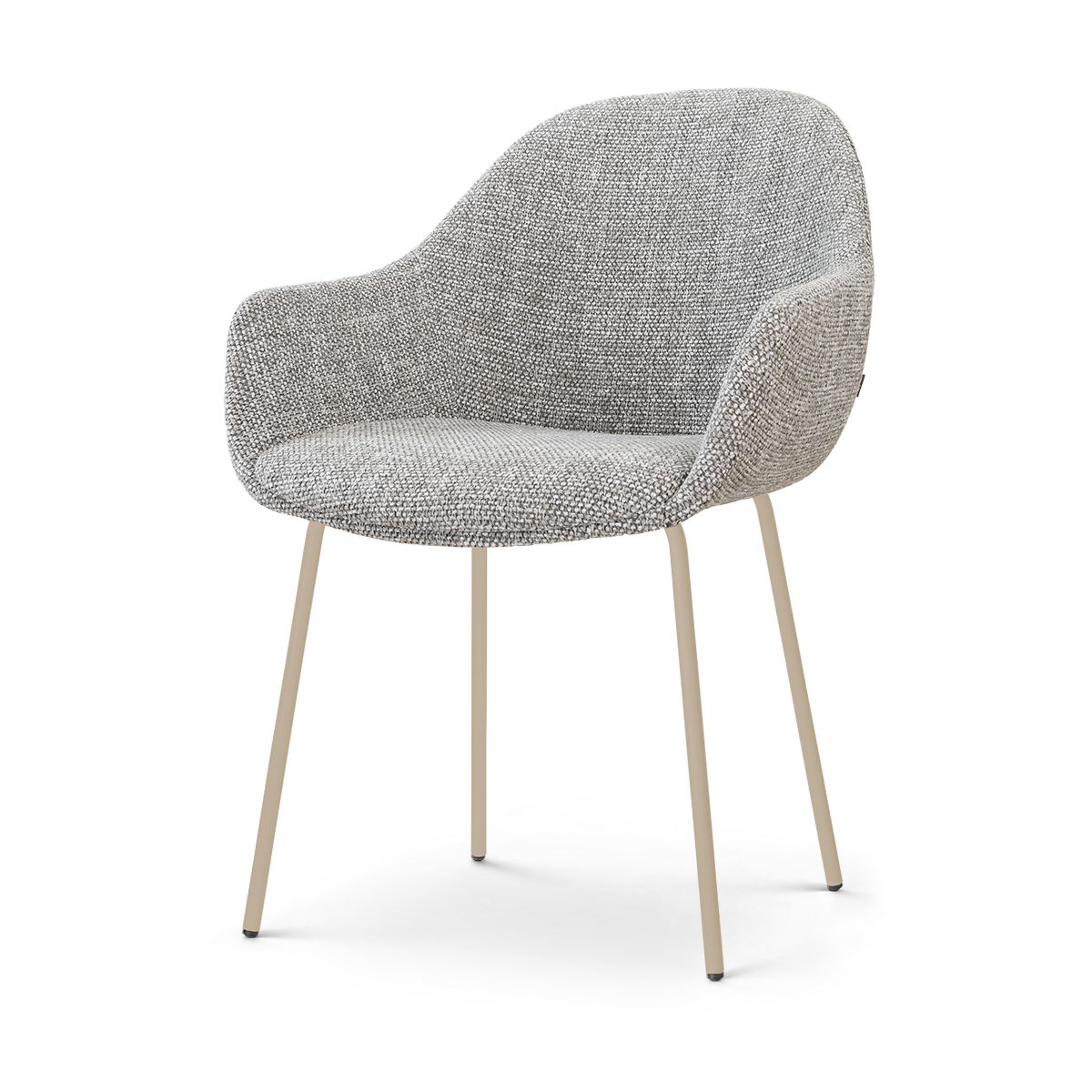 Nora-Mae eetkamerstoel grijs blend - beige onderstel