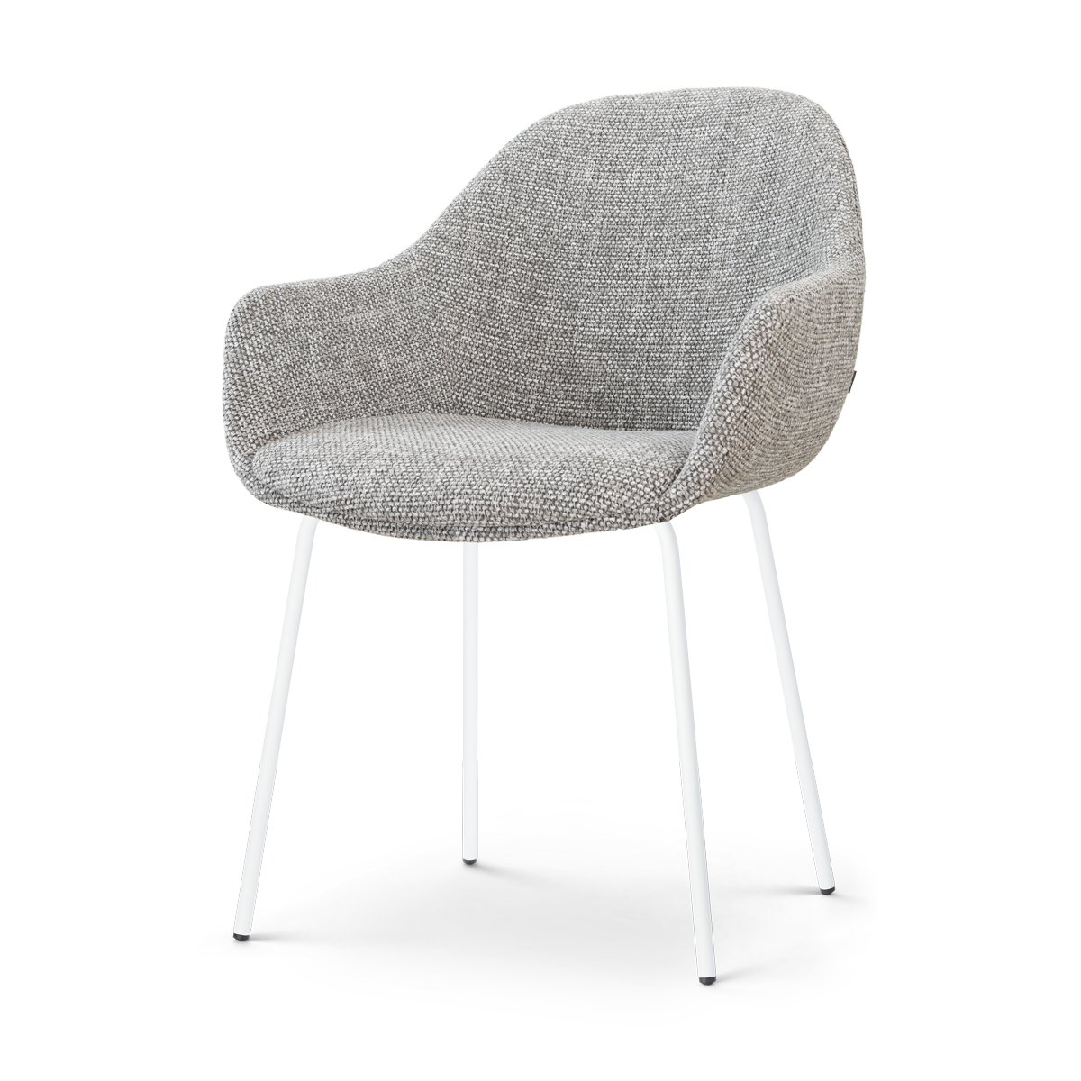 Nora-Mae eetkamerstoel grijs blend - wit onderstel